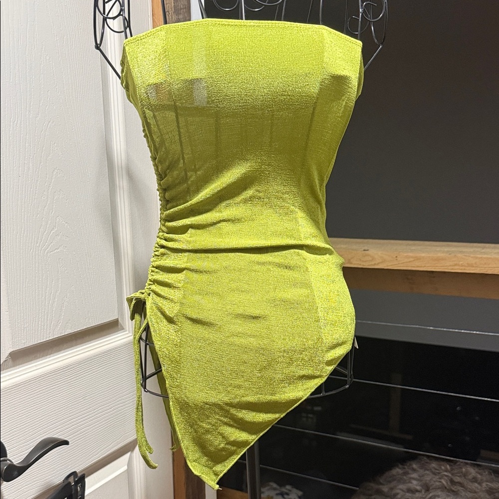 Commense Lime Green Strapless Tank Top